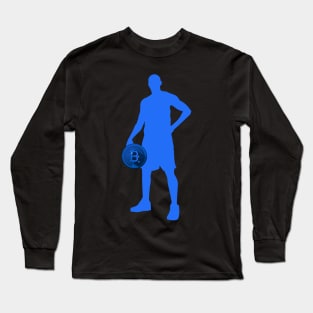 Bitcoin Basketball Player Long Sleeve T-Shirt